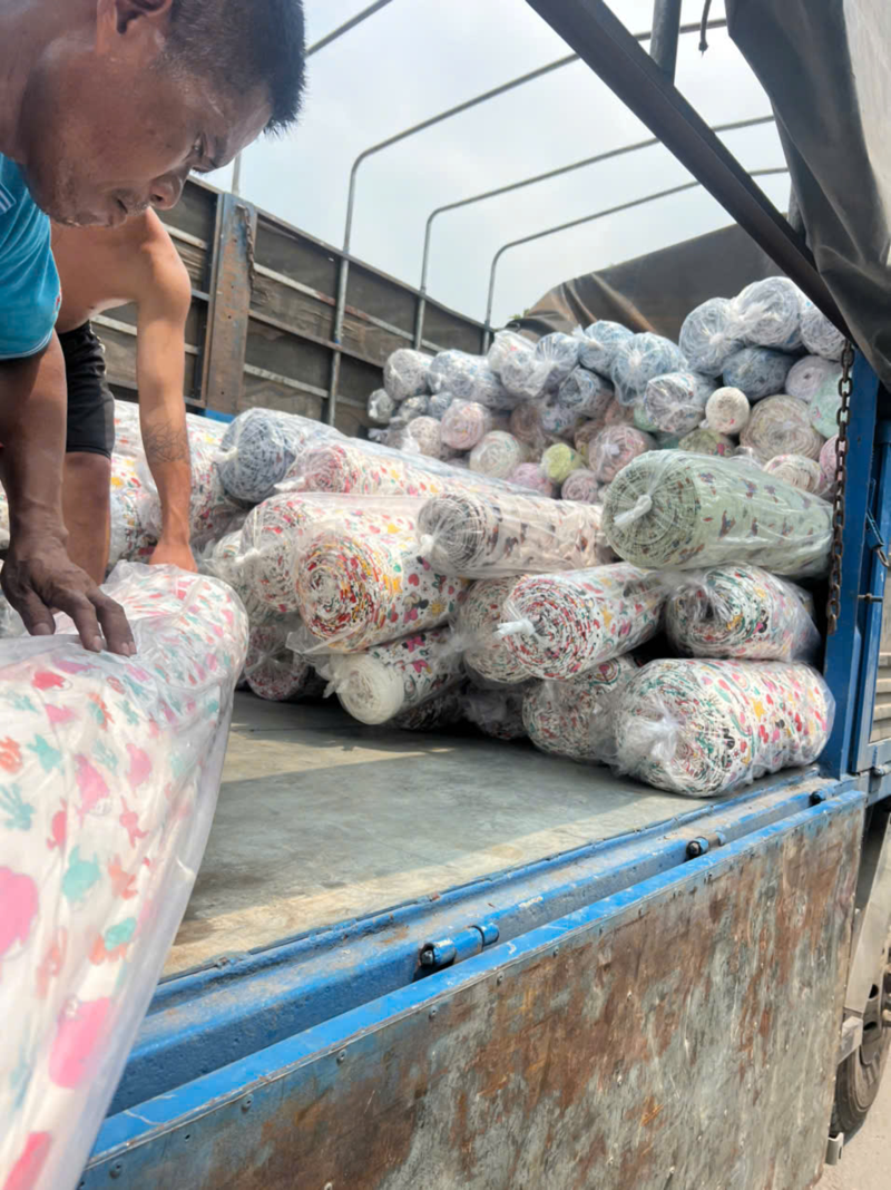 in hoa văn trên vải viscose